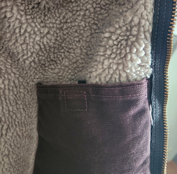 Carhartt Y2K Purple Brown Heavy Hooded Chore Utility Coat RN 14806 Size Small - Picture 10 of 14